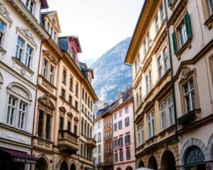 Barocke Fassaden in Innsbruck, Österreich