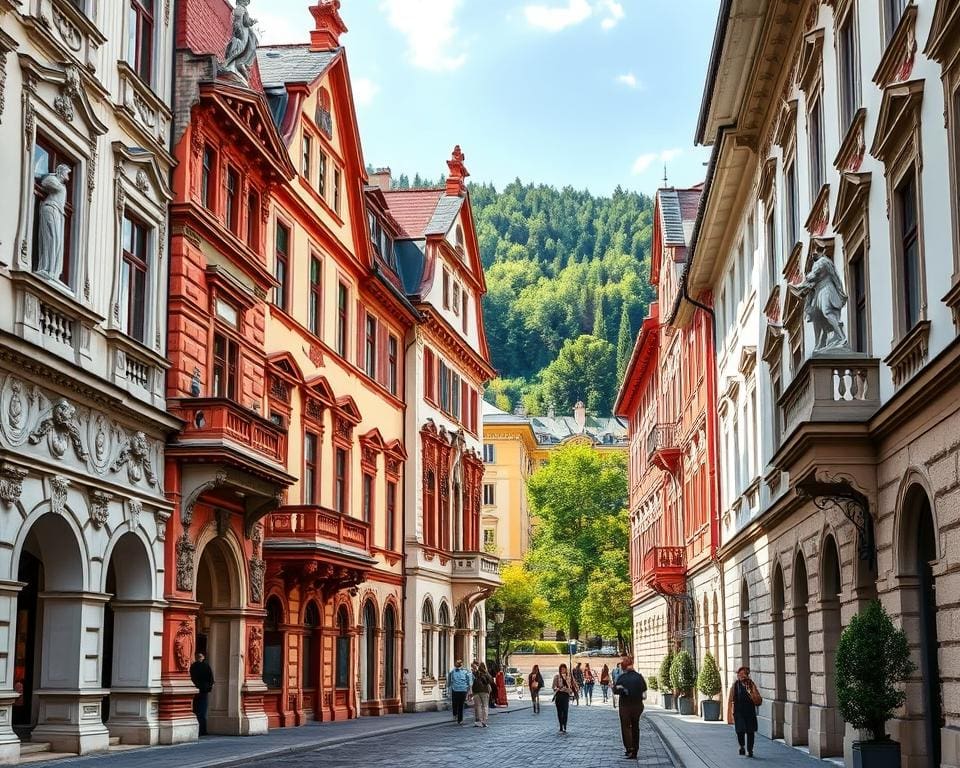 Barocke Fassaden in Salzburg, Österreich