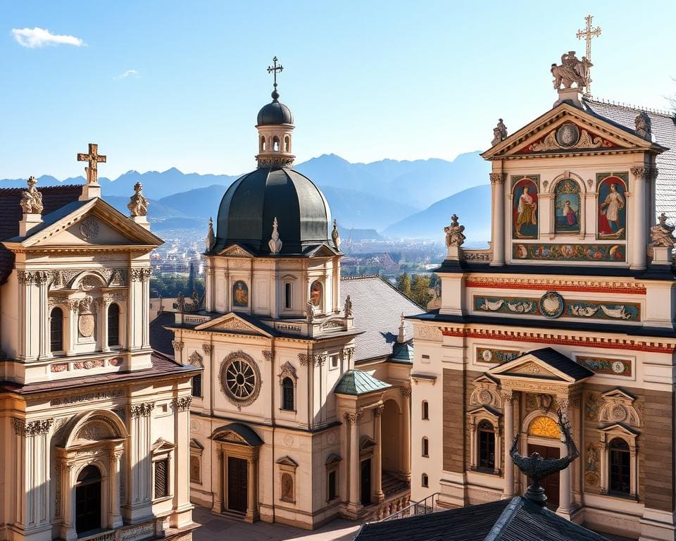 Barocke Kirchen in Salzburg, Österreich