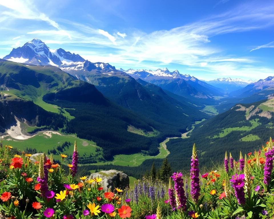 Bergpanorama im Glacier-Nationalpark