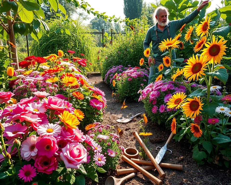 Gartenpflege im Sommer