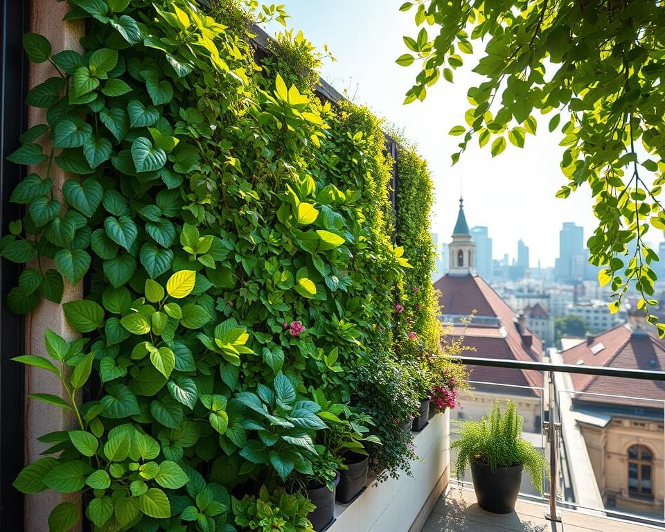 Grüne Wände verbessern die Luftqualität in städtischen Räumen