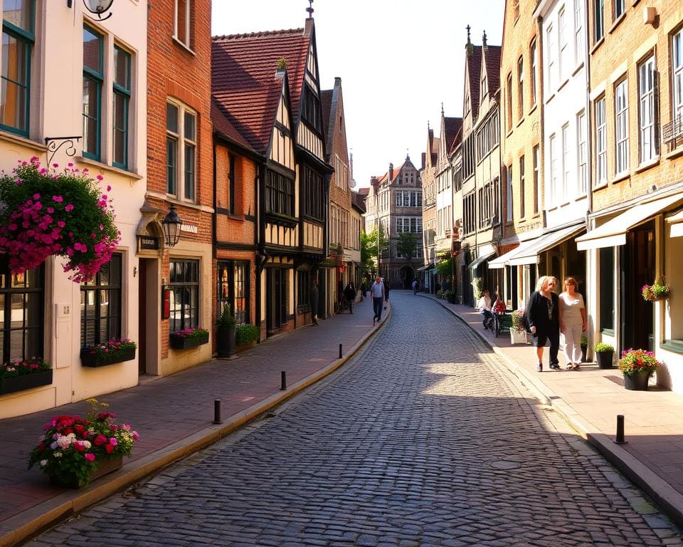 Historische Gassen in Brügge, Belgien