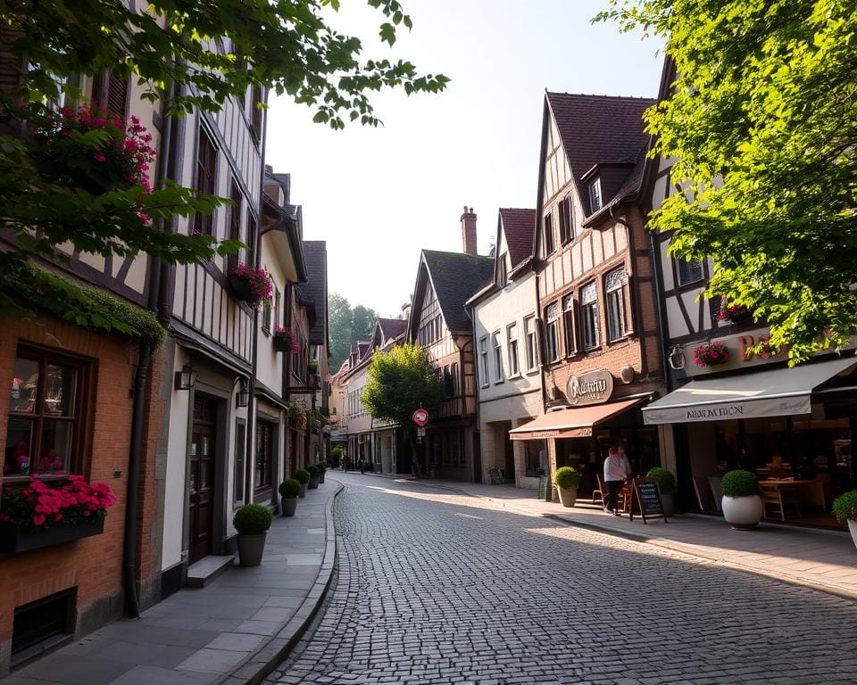 Historische Gassen in Marburg, Deutschland