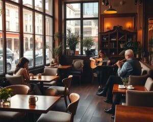 Kaffeehausmusik in gemütlichen Cafés