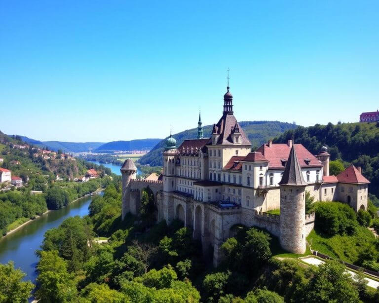 Mittelalterliche Burgen in Český Krumlov, Tschechien