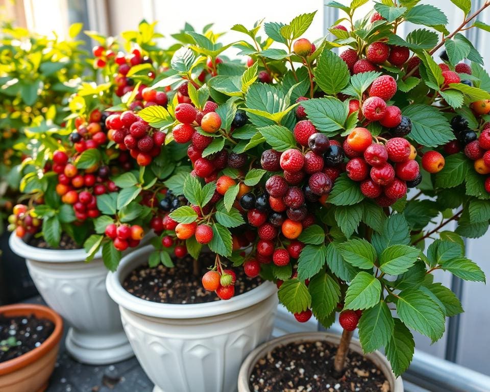 Obststräucher im Kübel