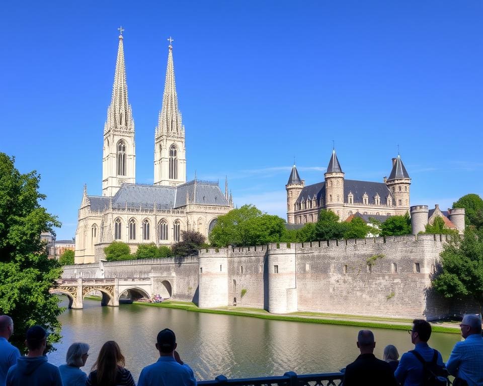 St.-Bavo-Kathedrale und Gravensteen-Schloss in Gent