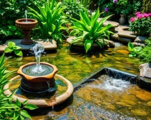 Wasserspiele für den Garten: So bringen Sie Bewegung ins Grün