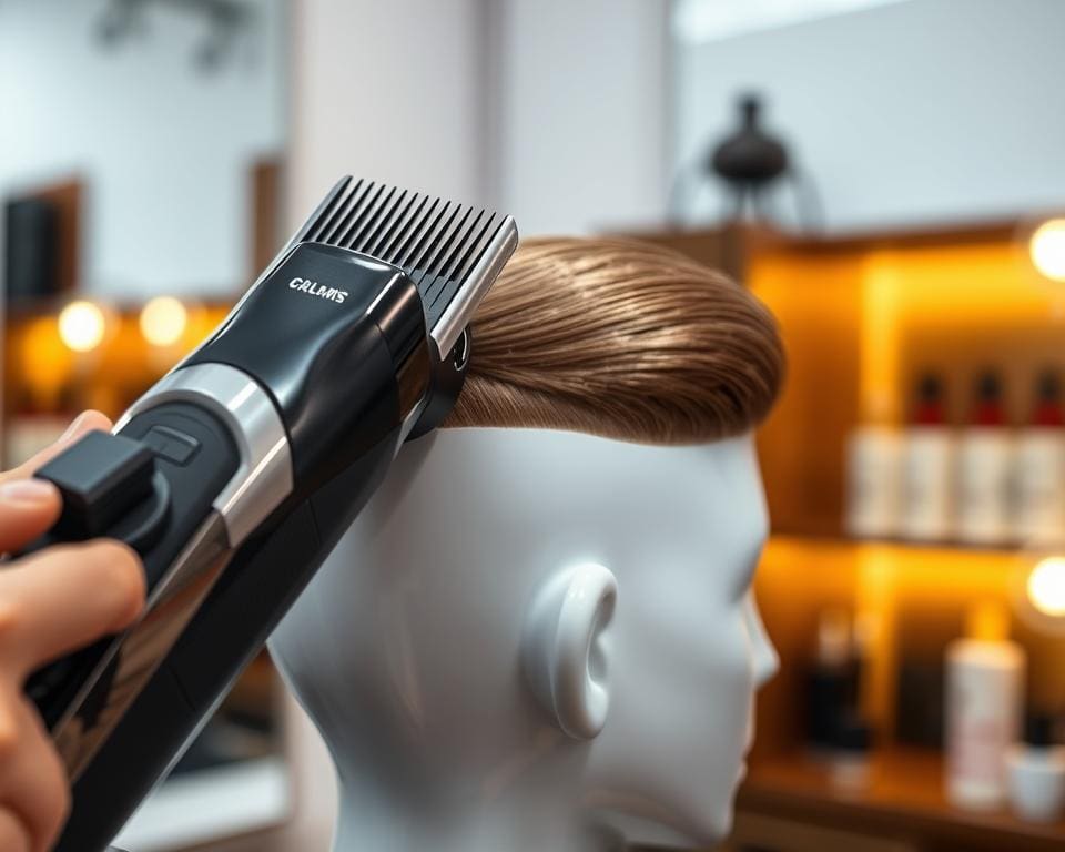 Haarstyling mit professioneller Haarschneidemaschine