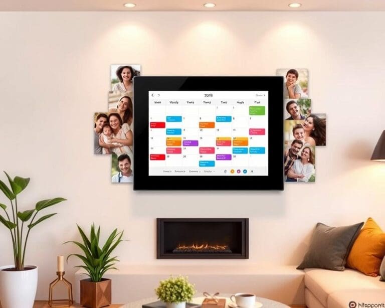 Intelligente Bilderrahmen mit Familienkalender