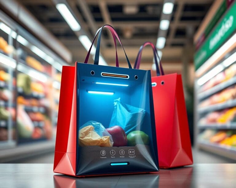 Intelligente Einkaufstüten mit Gewichtssensor