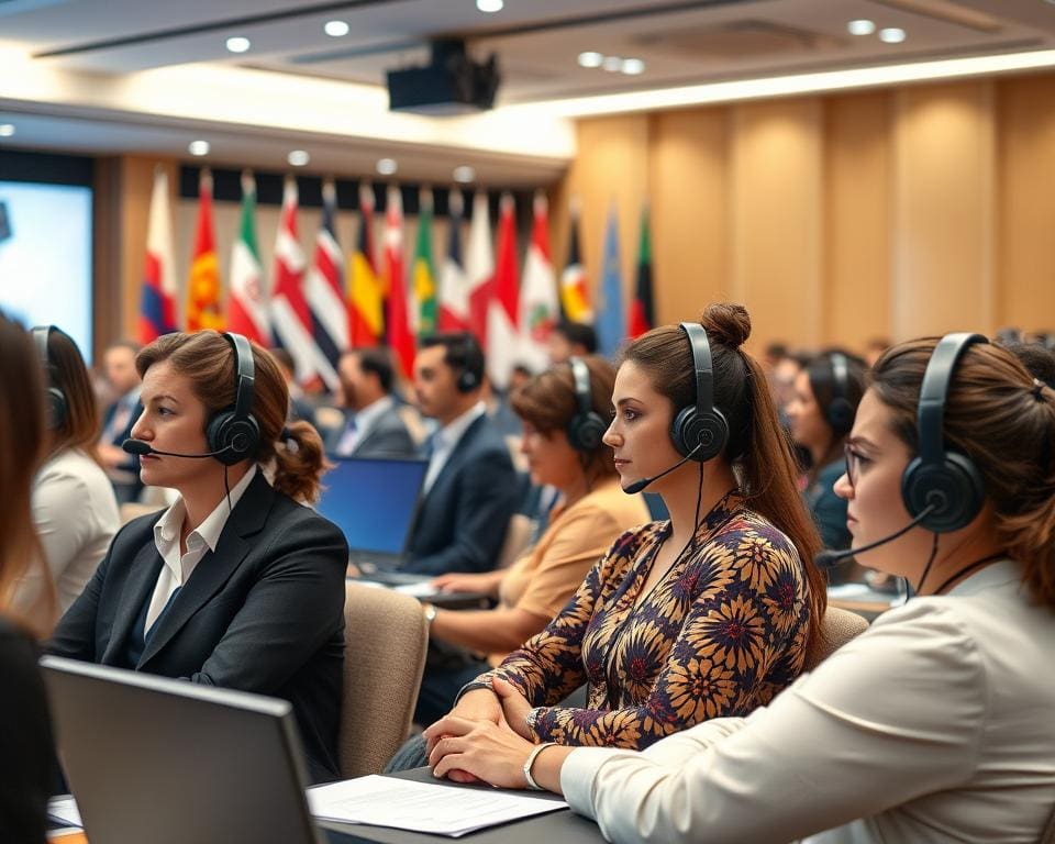 Simultandolmetschen bei internationalen Konferenzen