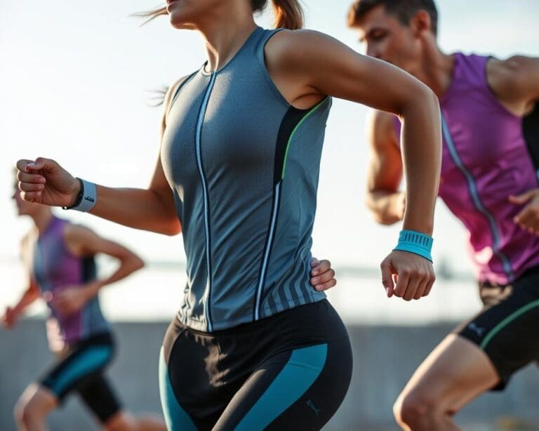 Smarte Laufbekleidung mit Herzfrequenzsensor