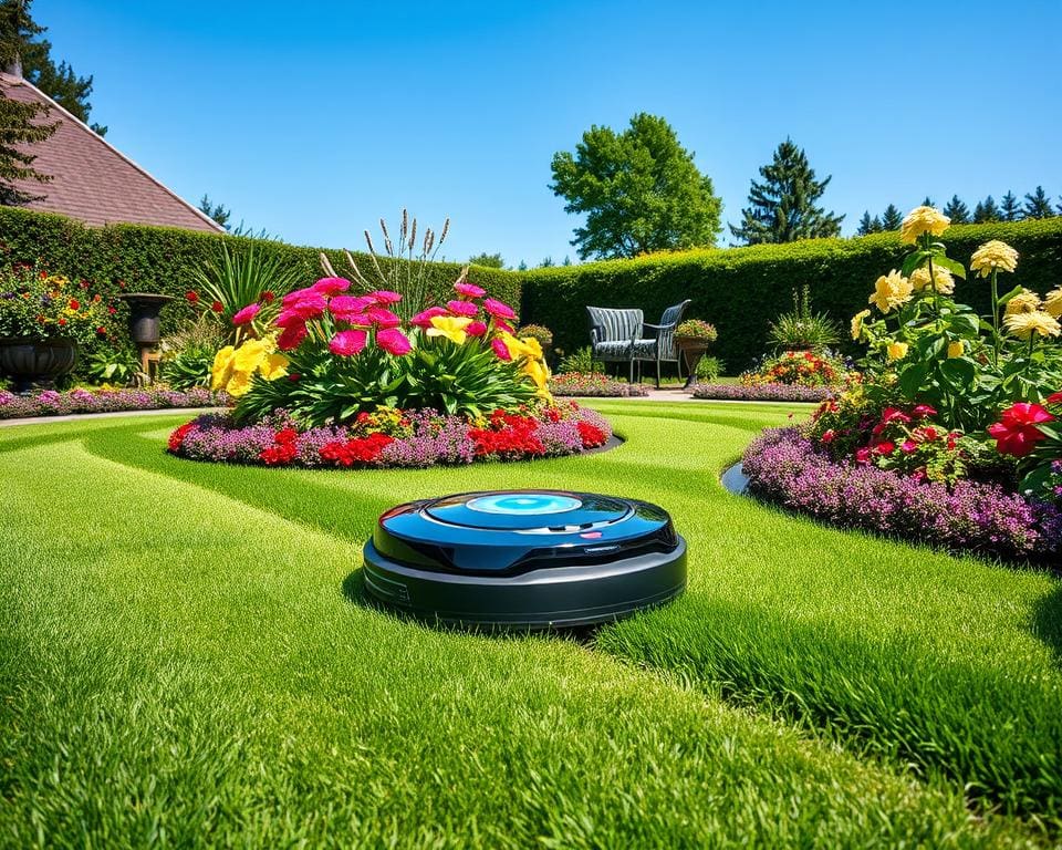 Smarte Mähroboter für präzise Rasenkanten