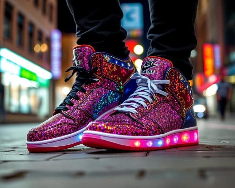 Sneaker mit Glitzereffekten: Funkelnde Trends auf der Straße
