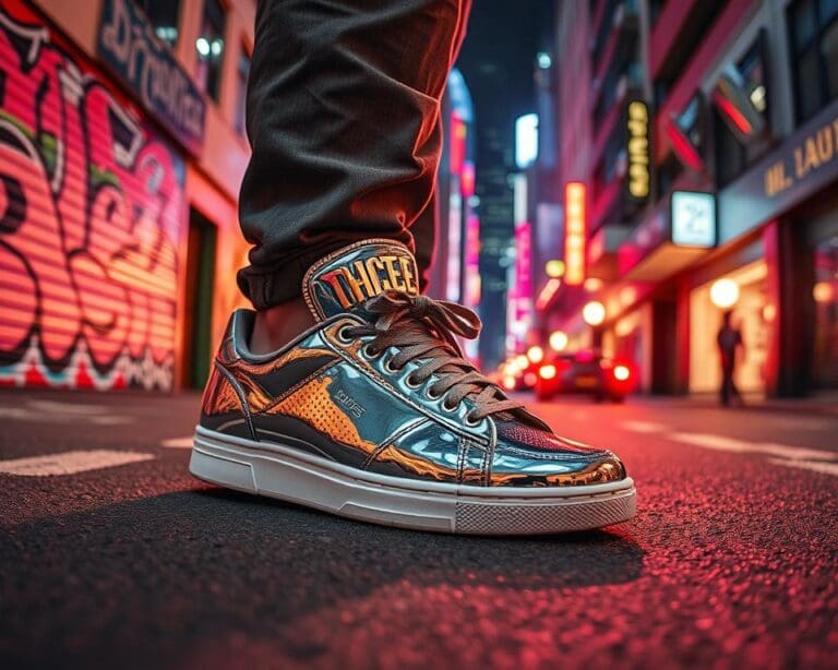Sneaker in Metallic: Funkelnd durch den Großstadtdschungel