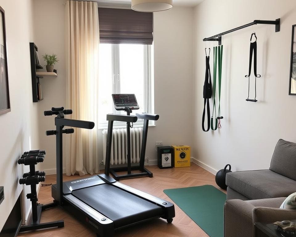 platzsparende Fitnessgeräte