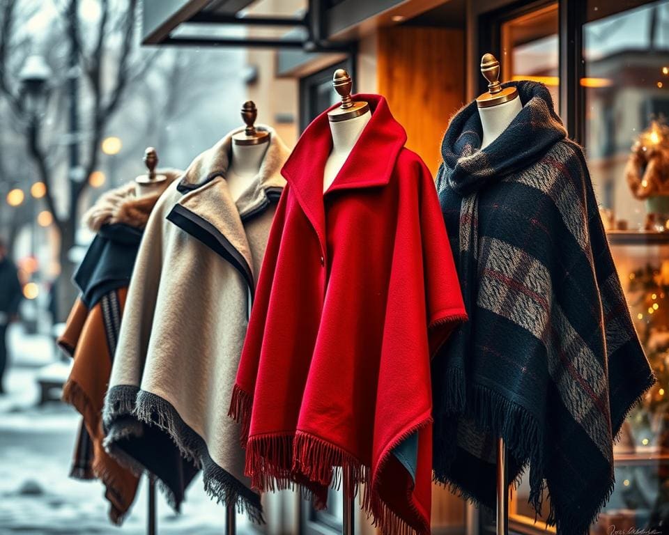 Capes mit Kontrastelementen: Der Trend für den Winter