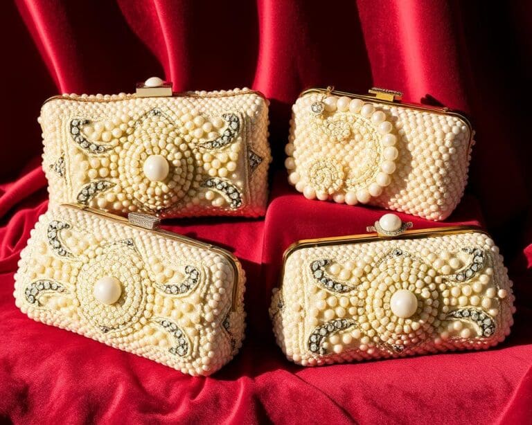 Perlenbesetzte Clutches: Luxuriöse Begleiter für Partys
