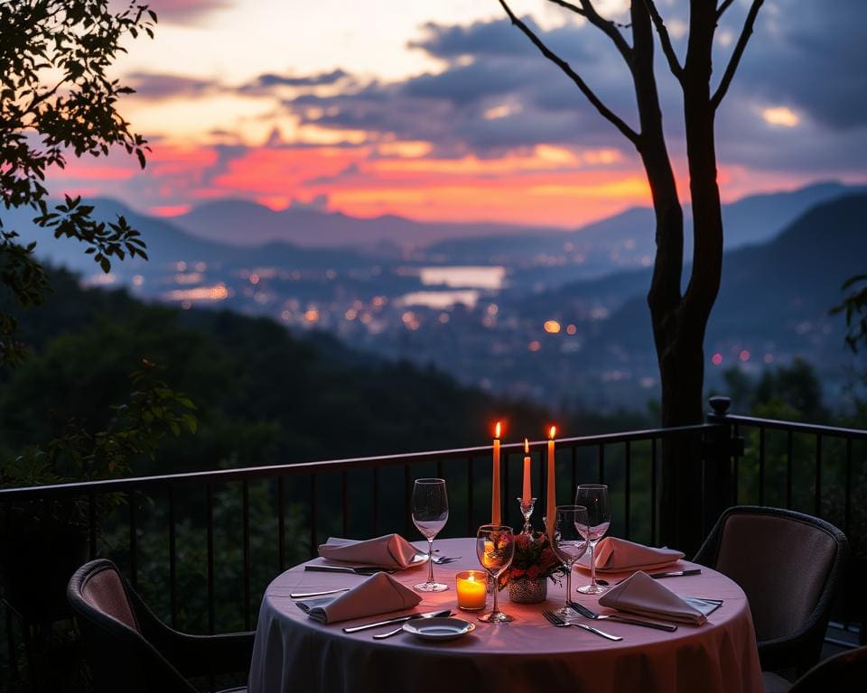 Romantisches Dinner mit Panoramablick
