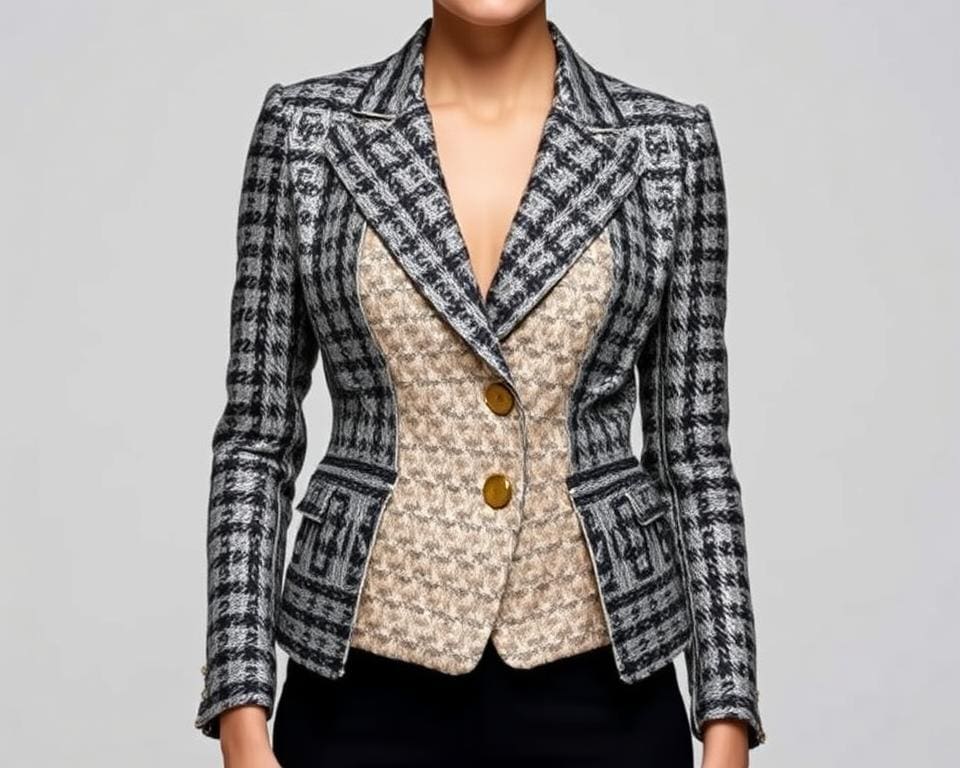 Tweed-Blazer mit Metallic-Details: Tradition trifft auf Innovation