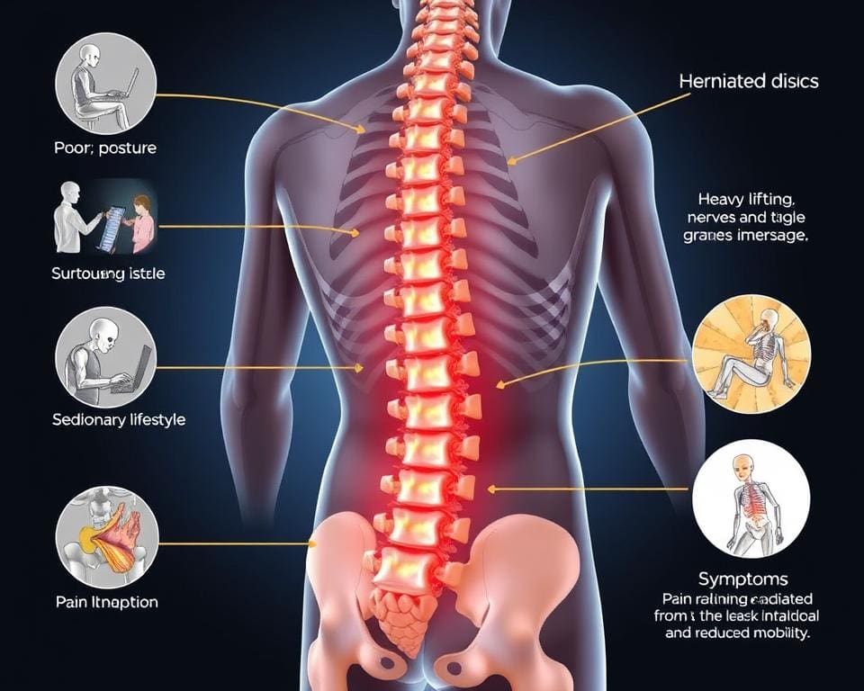 Ursachen und Symptome von Bandscheibenvorfällen