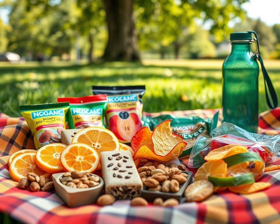 Vegane Snacks für unterwegs