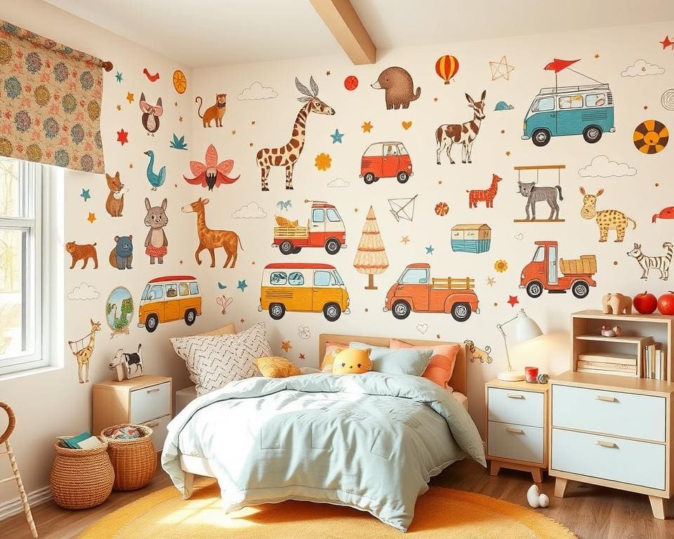 Retro-Wandtattoos: Vintage-Designs für Kinderzimmer