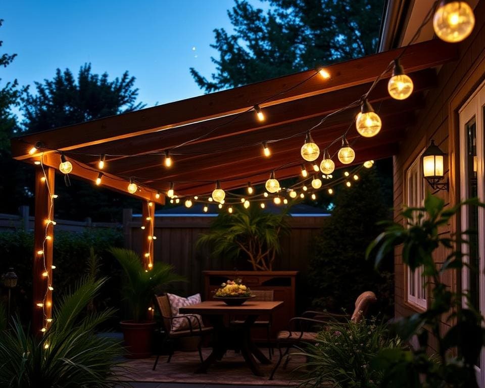 Outdoor-Lichterketten mit Solarbetrieb für romantische Nächte