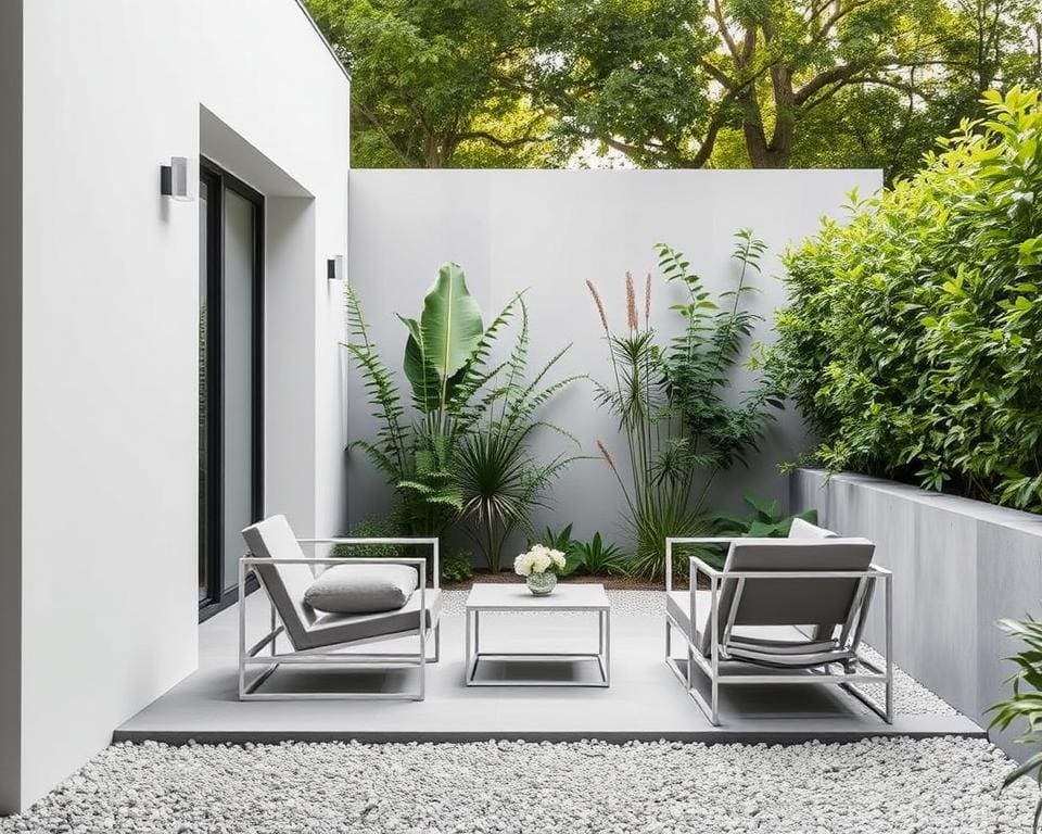 Outdoor-Möbel aus Aluminium für minimalistische Gärten