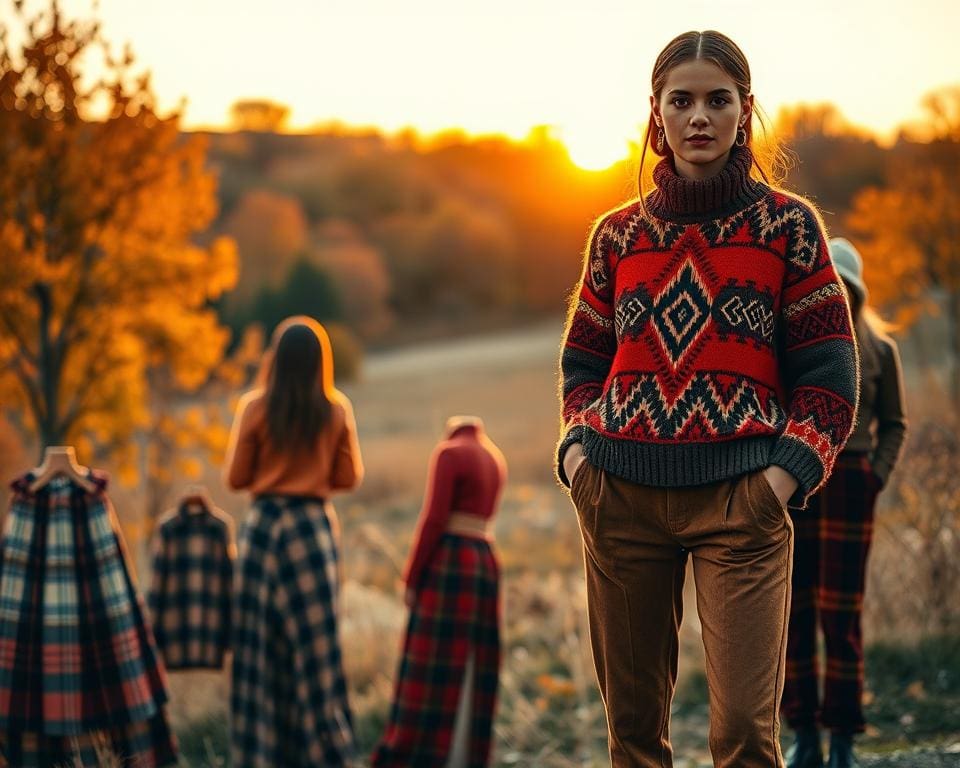 Farben und Muster in der Herbstmode