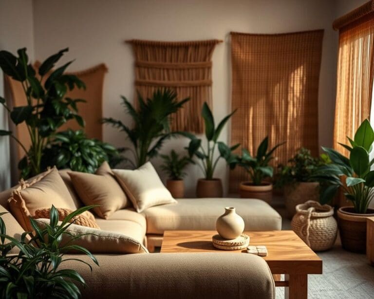 Was sind natürliche Materialien für ein ruhiges Interieur?