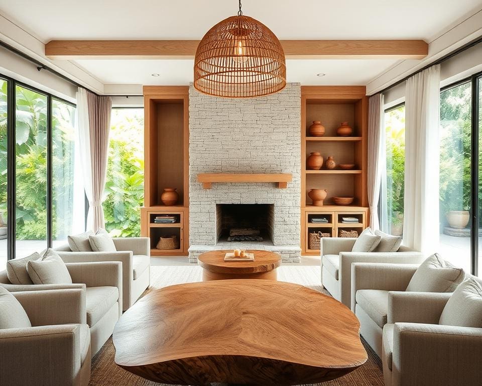 Wie kombinierst du Naturmaterialien im Interieur?