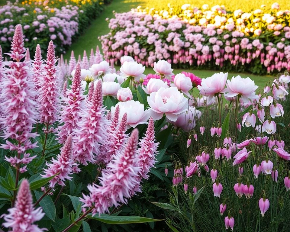 Pflegeleichte rosa Stauden
