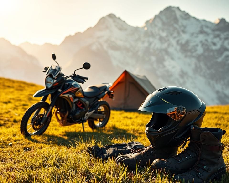Sicherheitstipps Motorrad Zelt Alpen