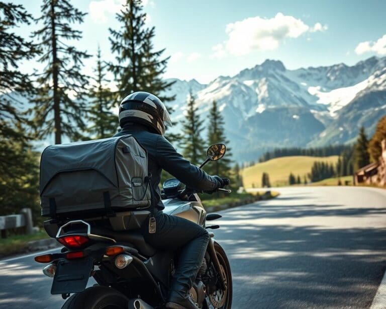 Wie reist man mit Motorrad und Zelt durch die Alpen?