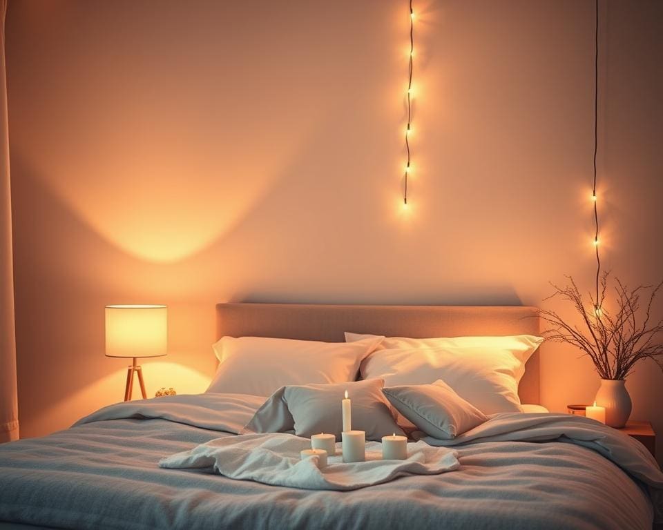 Beleuchtung für entspannende Stimmung im Schlafzimmer