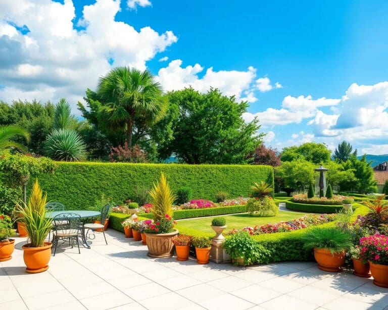 Was hilft bei der Pflege großer Terrassenflächen?