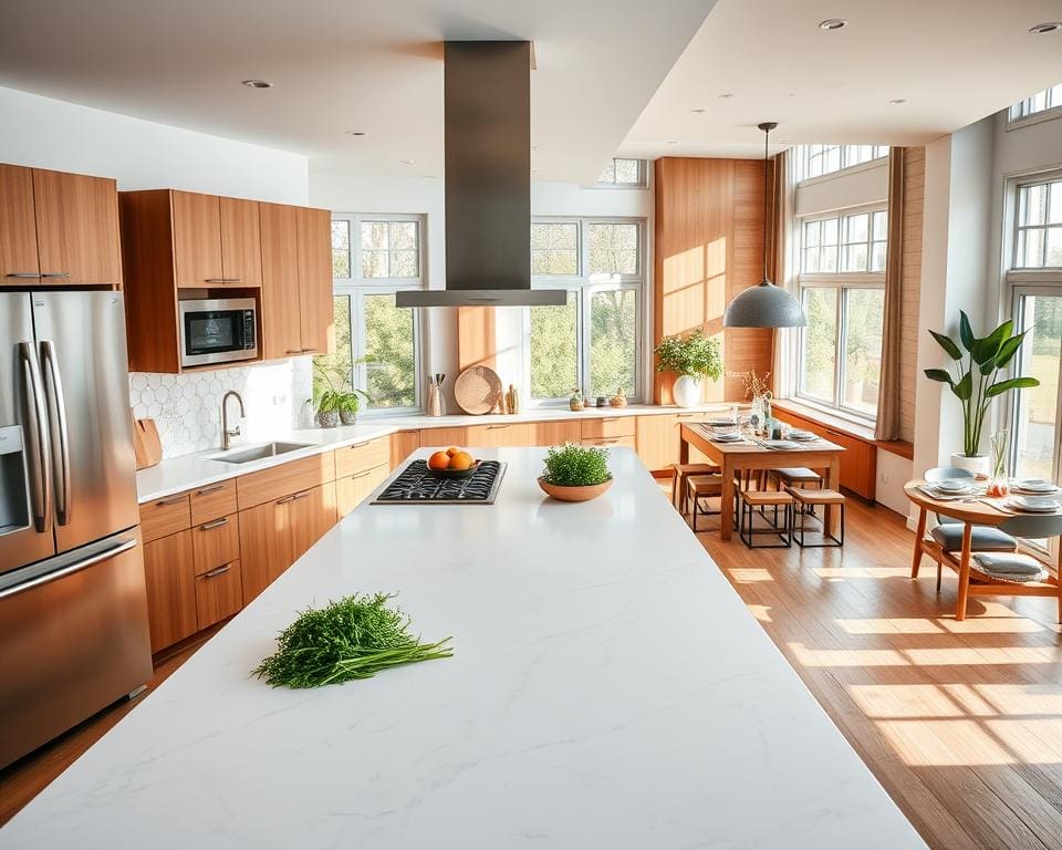 Wie richtet man eine offene Küche ein?