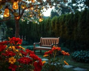 Wie beeinflusst Licht die Atmosphäre im Garten?