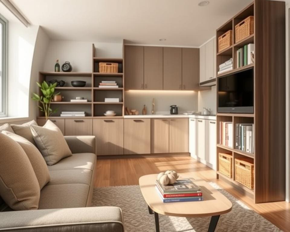 Wie integrierst du Stauraum platzsparend?